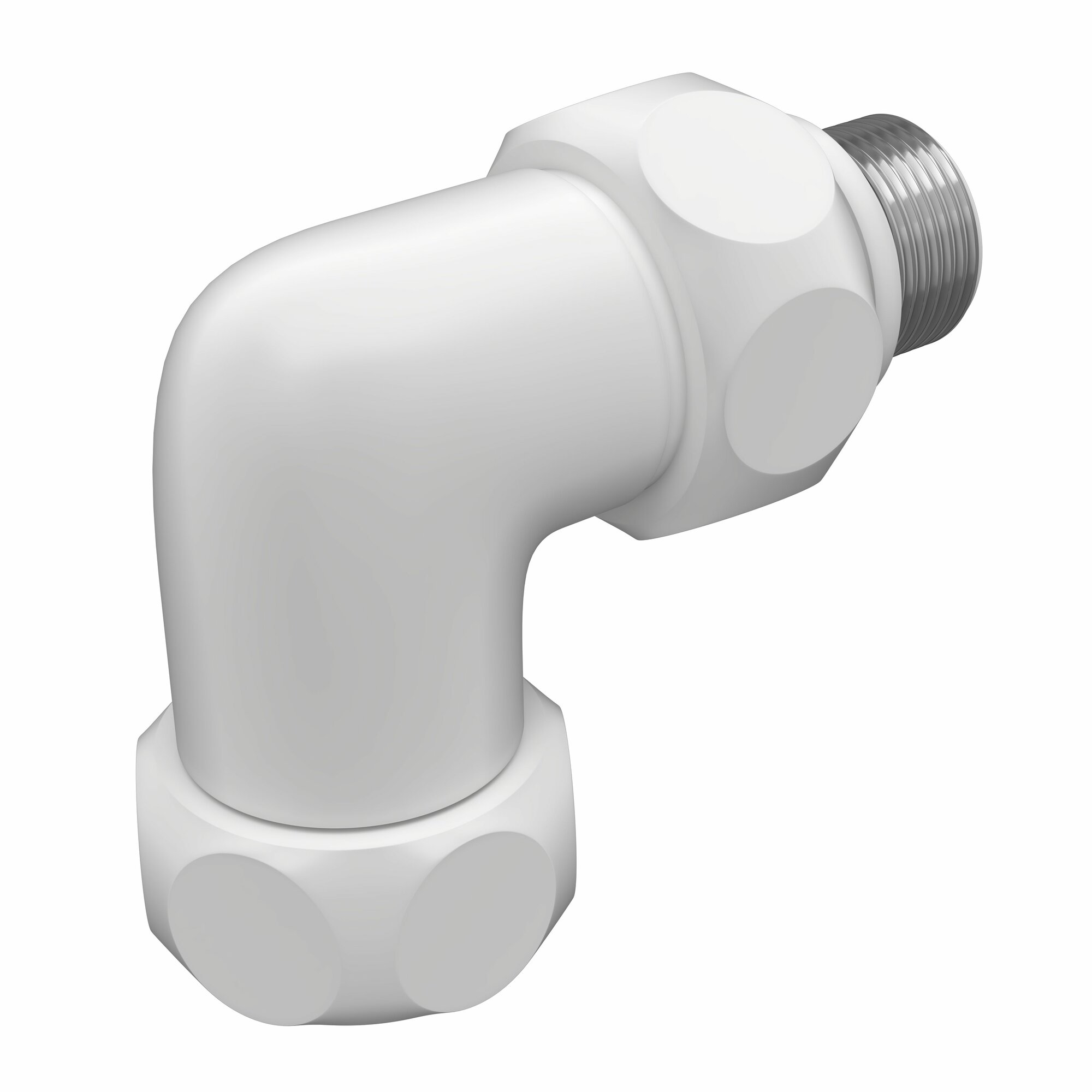 Комплект уголков со сгоном для полотенцесушителя с нижним подключением 3/4 х1 /2 г/ш цвет белый матовый