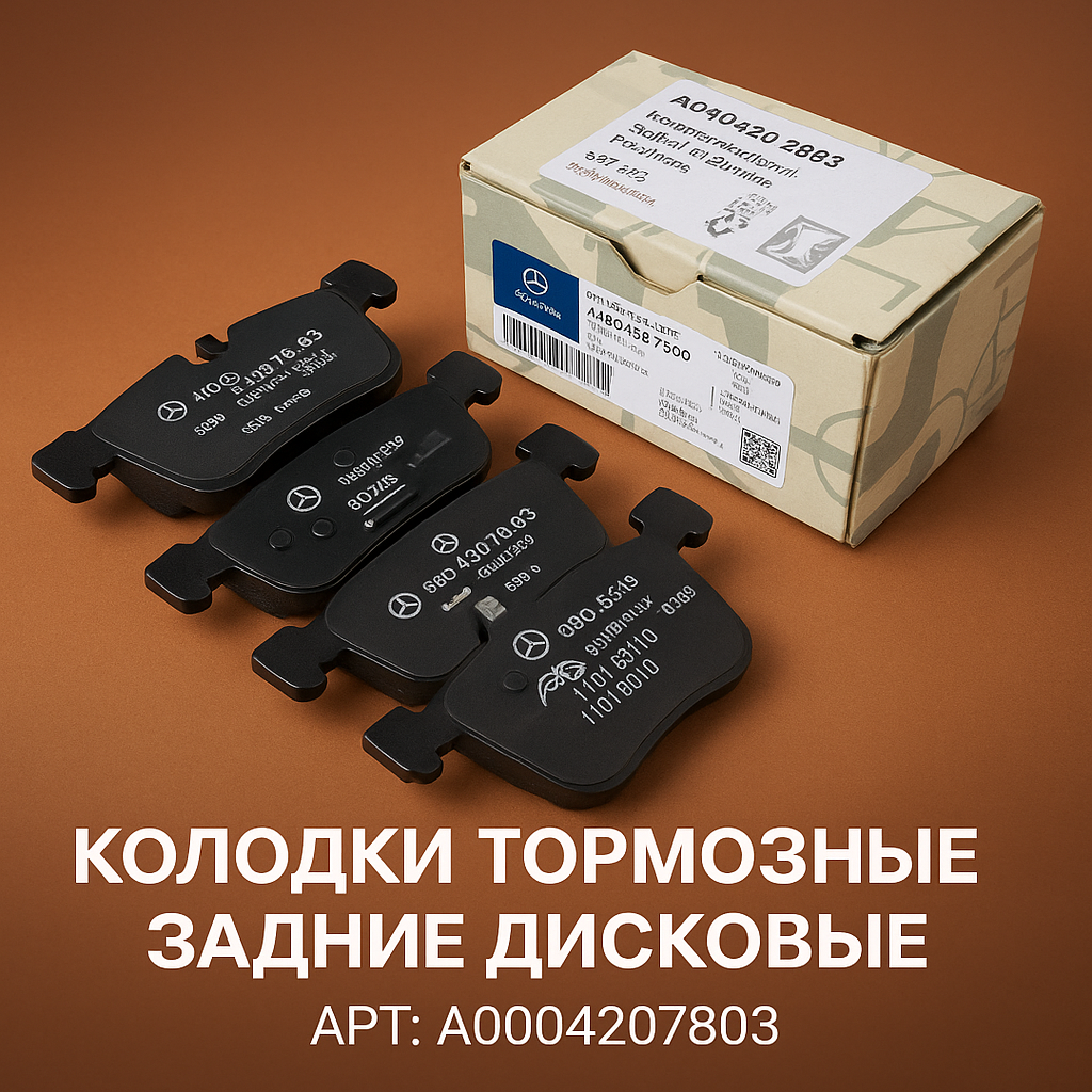 Колодки тормозные задние дисковые Mercedes Benz (GLS-Class, GLS-Coupe) OEM A0004207803. Мерседес Бенз