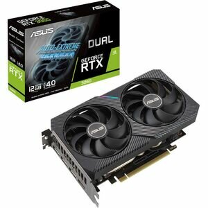 Видеокарта Asus PCI-E 4.0 DUAL-RTX3060-O12G-V2 LHR NVIDIA GeForce RTX 3060 12288Mb 192 GDDR6 1837/15000 HDMIx1 DPx3 HDCP Ret