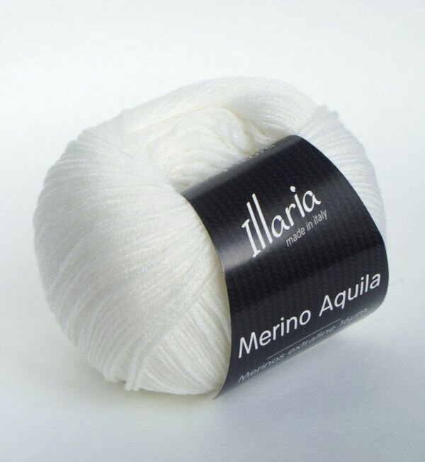 Пряжа меринос Illaria "Merino Aquila" 01 белый