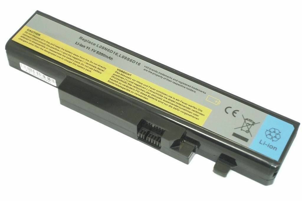 Батарея L09L6D16 для Lenovo IdeaPad B560, V560, Y460 (5200mAh, черная), OEM