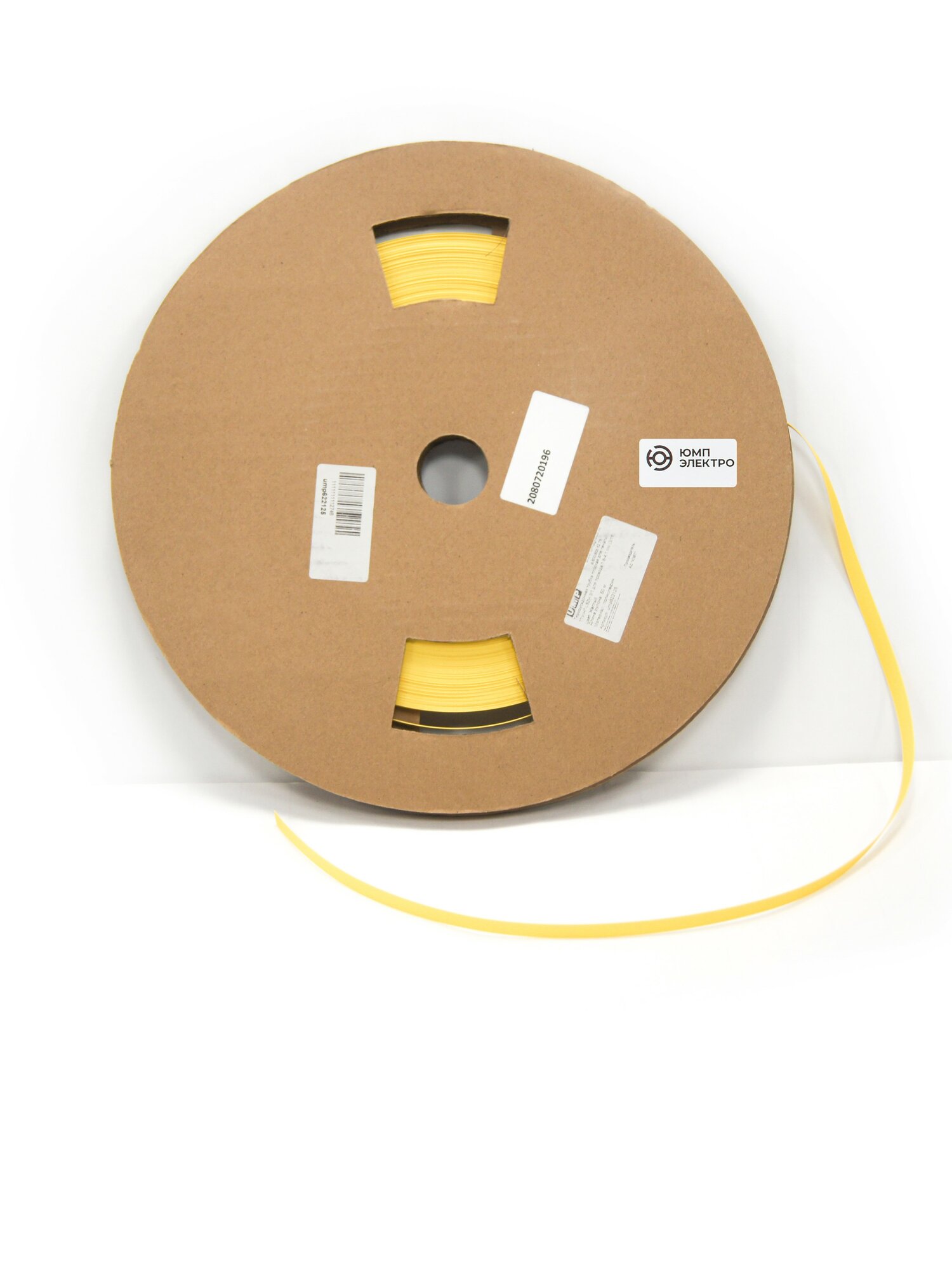 Термоусадочная трубка ТТУ-НГ-LSZH 3/1 желтая 1.8–4.1 мм, рулон 50 м, плоская, для печати и маркировки