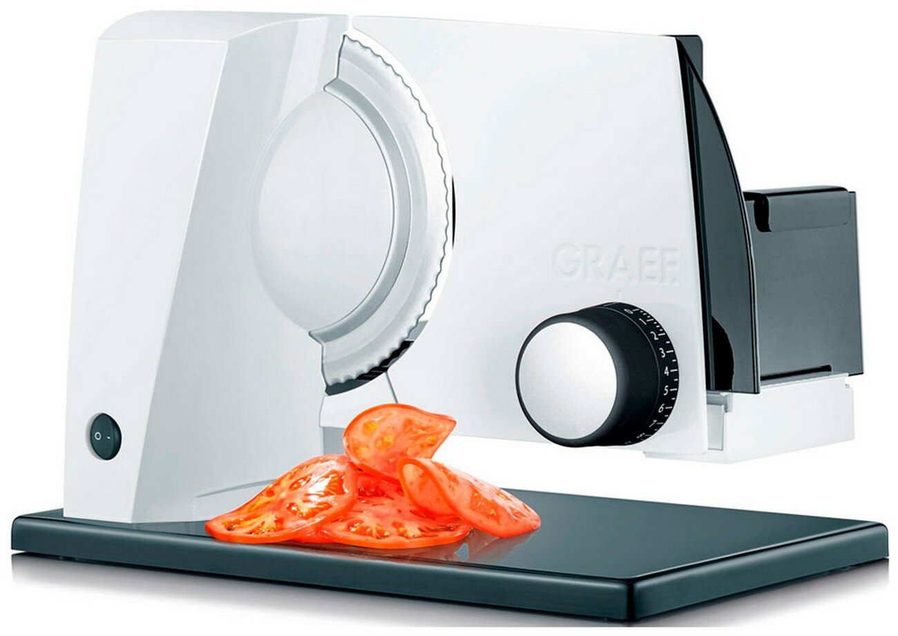 Ломтерезка Graef SKS 110 weiss TWIN, 170 Вт, регулировка нарезки, белый