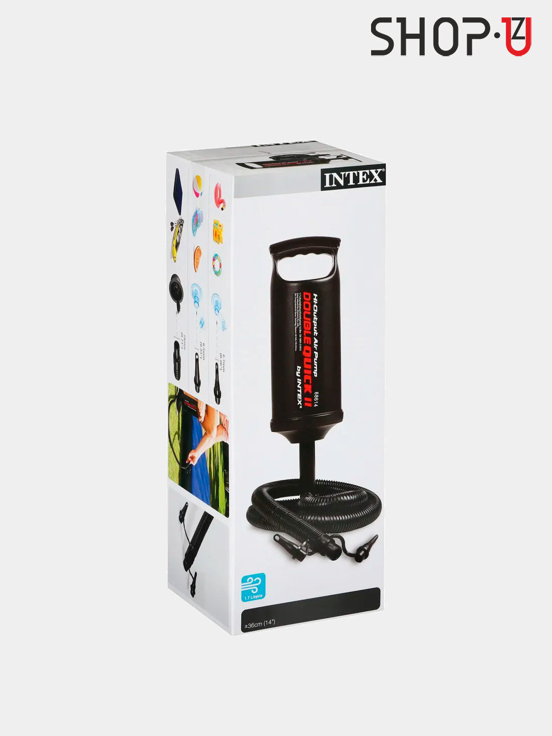 Насос Intex Double Quick III S Hand Pump, для бассейна, черный — фото 1