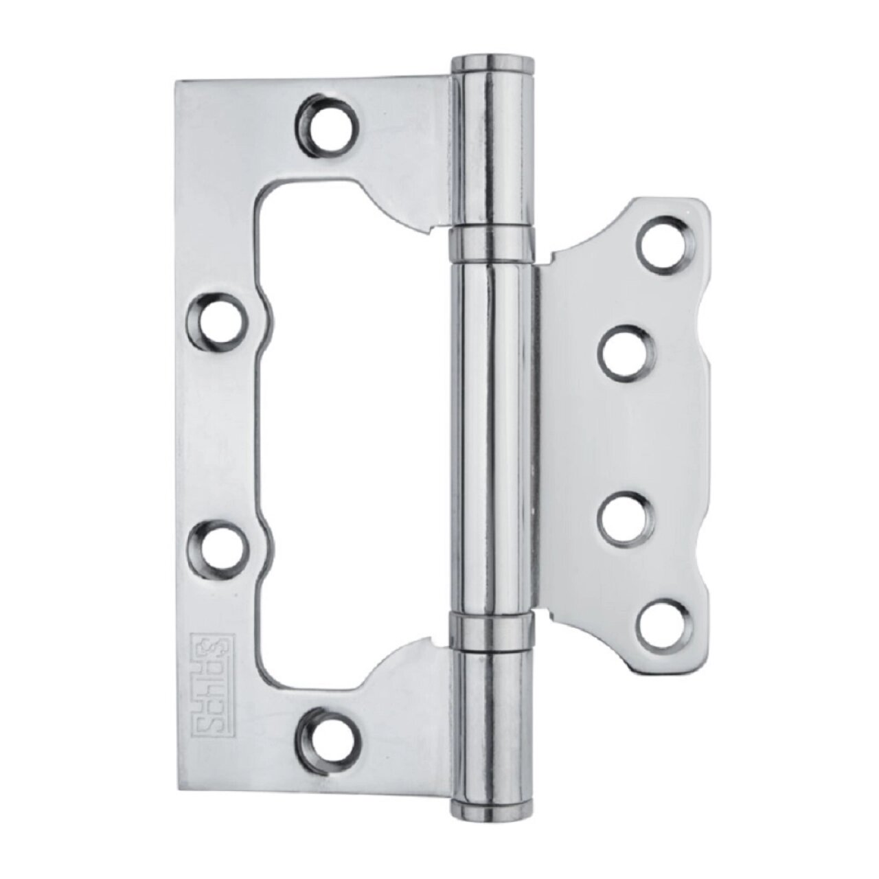 Петля бабочка накладная Шлосс для дверей без притвора 100x75x2.5 мм 2 шт хром