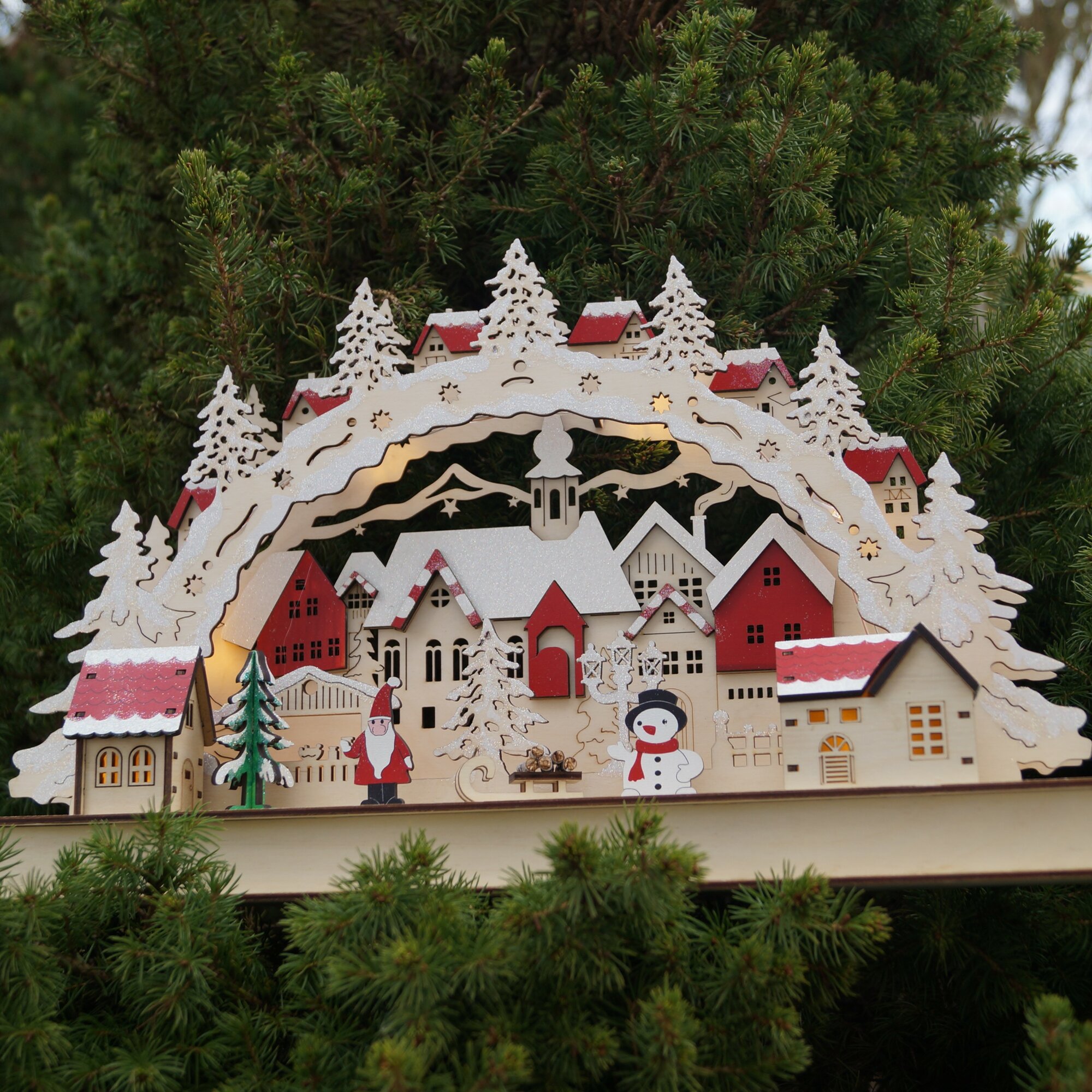 Светильник декоративный рождественский розенхейм, высота 24,5 см, на батарейках, с таймером