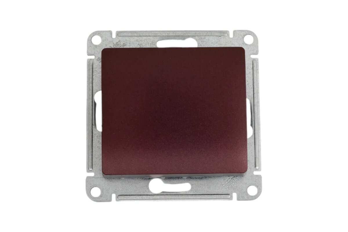 Выключатель одноклавишный Schneider Electric GLOSSA, скрытый монтаж, цвет баклажан, IP20 GSL001111