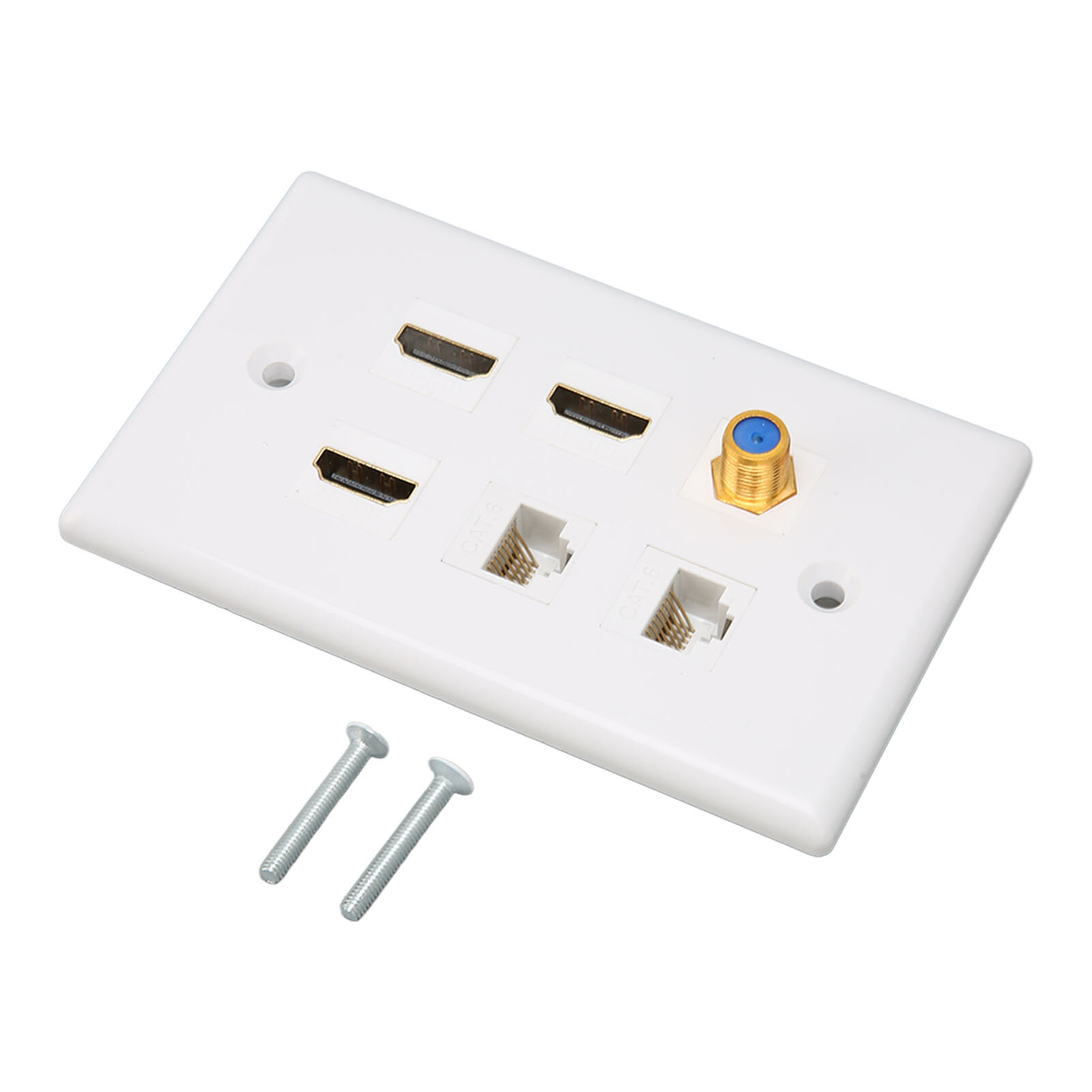 Настенная панель с 6 портами HD AV, Настенная панель с головкой CAT6 AV HDMI F для дома, Настенная панель для ТВ-аудио и видео, Настенная панель с мультимедийным интерфейсом высокой четкости