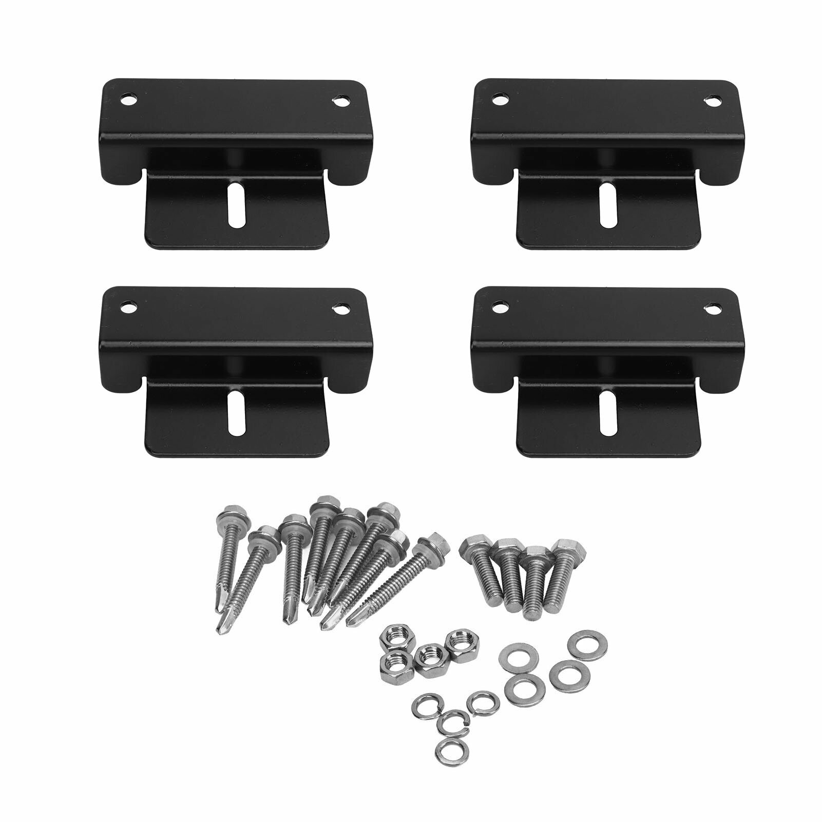Solar Panel Mounting Bracket Aluminum Z Brackets for RV Boats Wall Caravan Yachts Black