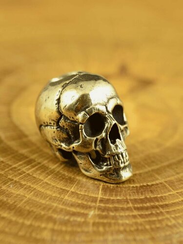 Изображение товара Бусина темлячная для паракорда Hobbylive, ювелирная латунь -Череп Ж