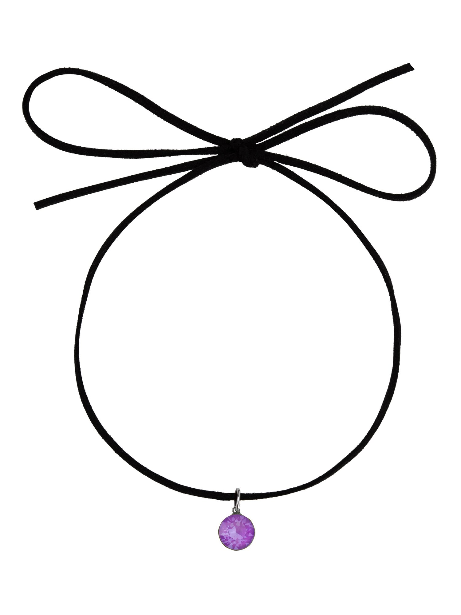 Чокер OW, кристаллы Swarovski, длина 60 см, фиолетовый