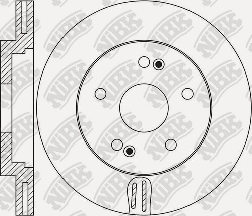 Изображение товара Диск тормозной пер для автомобилей NiBK RN1653 (запчасти и комплектующие)