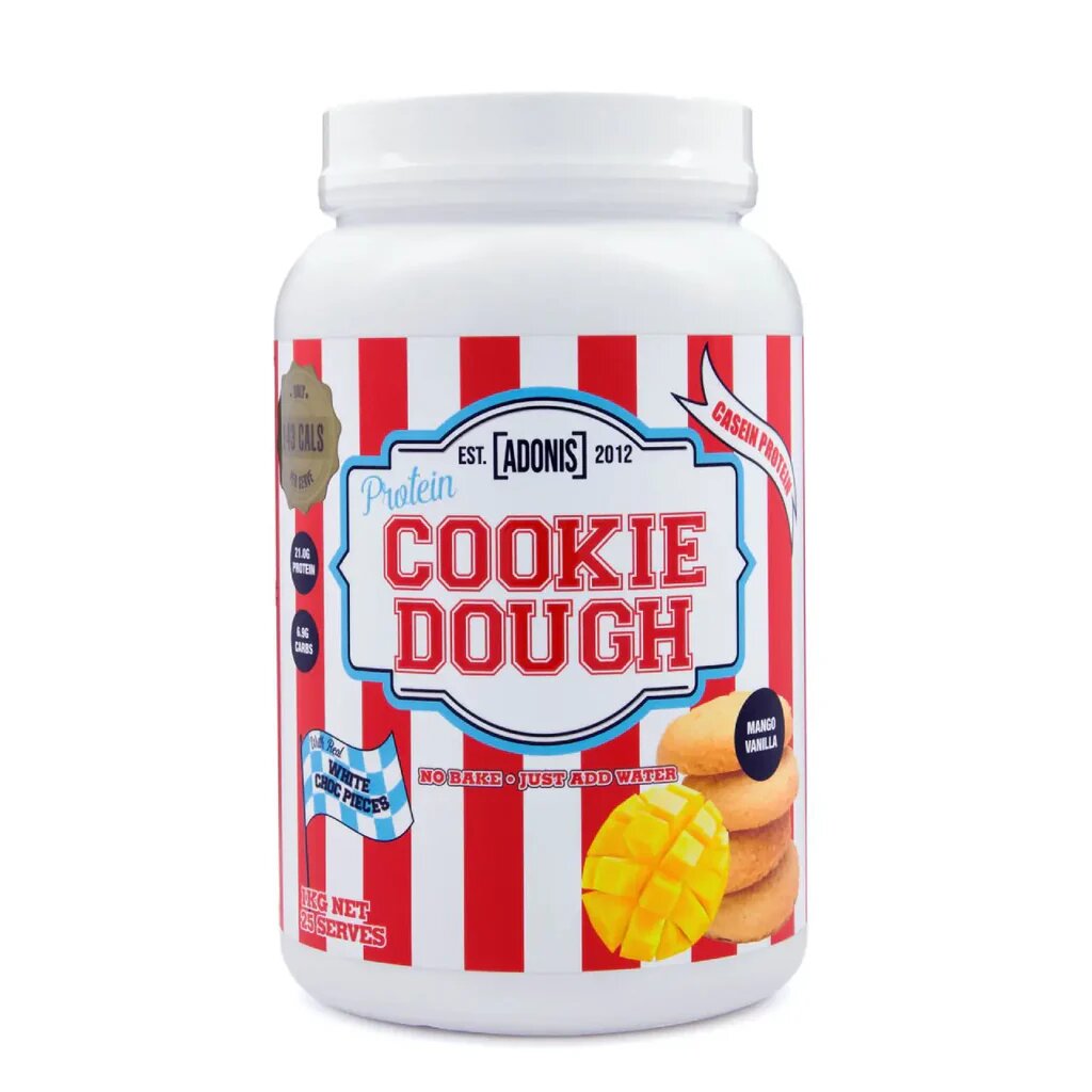 ADONIS Cookie Dough 1kg 25 serv mango vanilla , Адонис Коокие Доугх