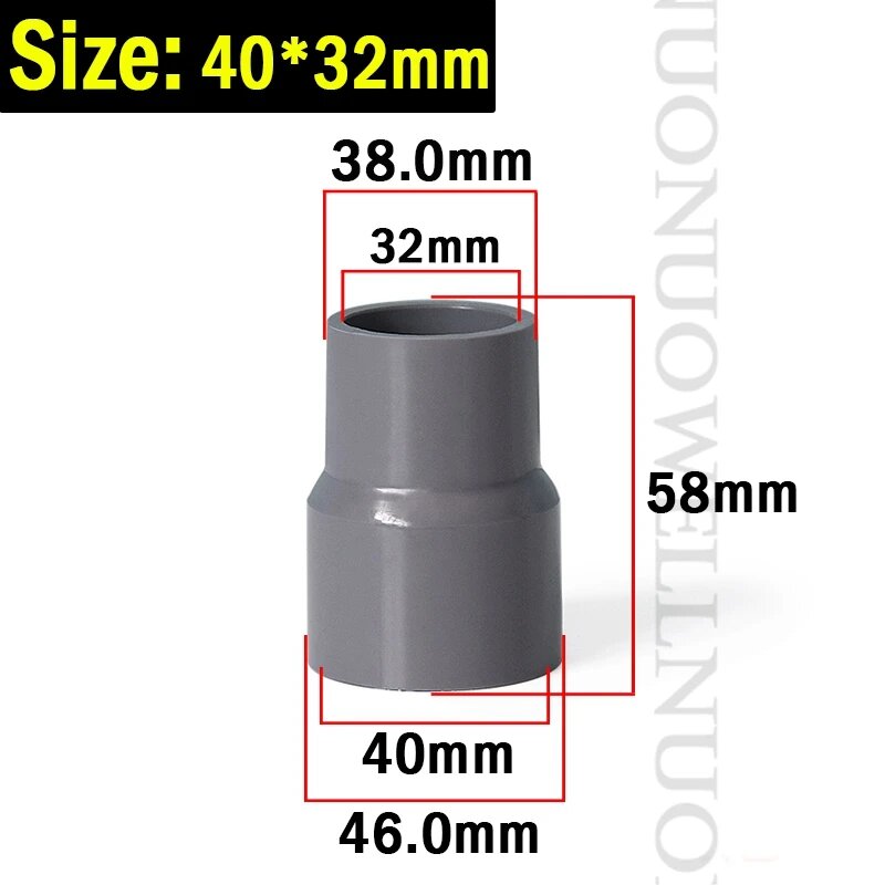 2 шт соединители для труб из ПВХ 40x32mm