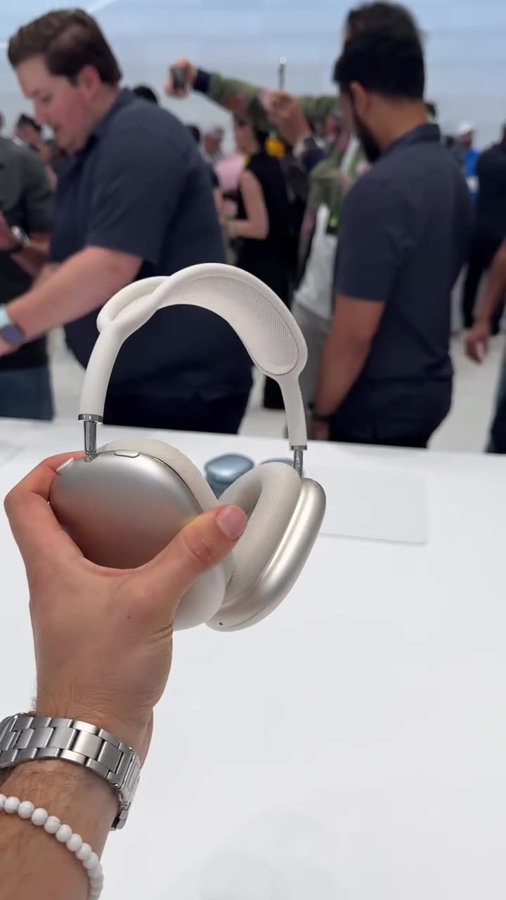 Наушники беспроводные Pods Max 2, Hi-Tech, Bluetooth , влагозащита Dessert Titanium — фото 1