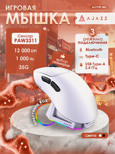 Изображение товара Игровая беспроводная / проводная мышь AJAZZ AJ179P MC