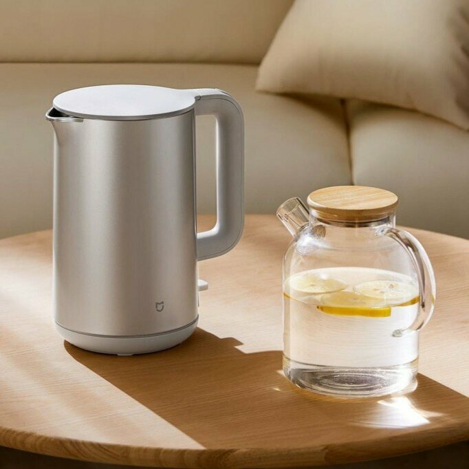 Электрические Чайники Xiaomi Электрический чайник Xiaomi Mijia Smart Electric Kettle S1 (MJDSH07YM), серебристый, CN