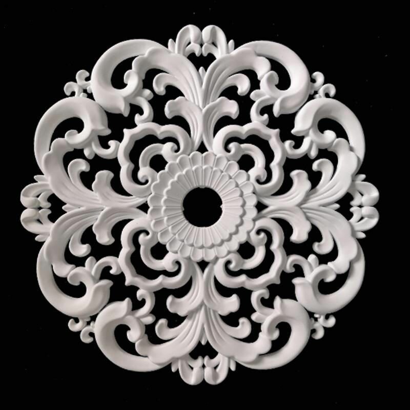 Розетка потолочная инжекционная под люстру/ Подходит для резных декораций на стенах/ мебели