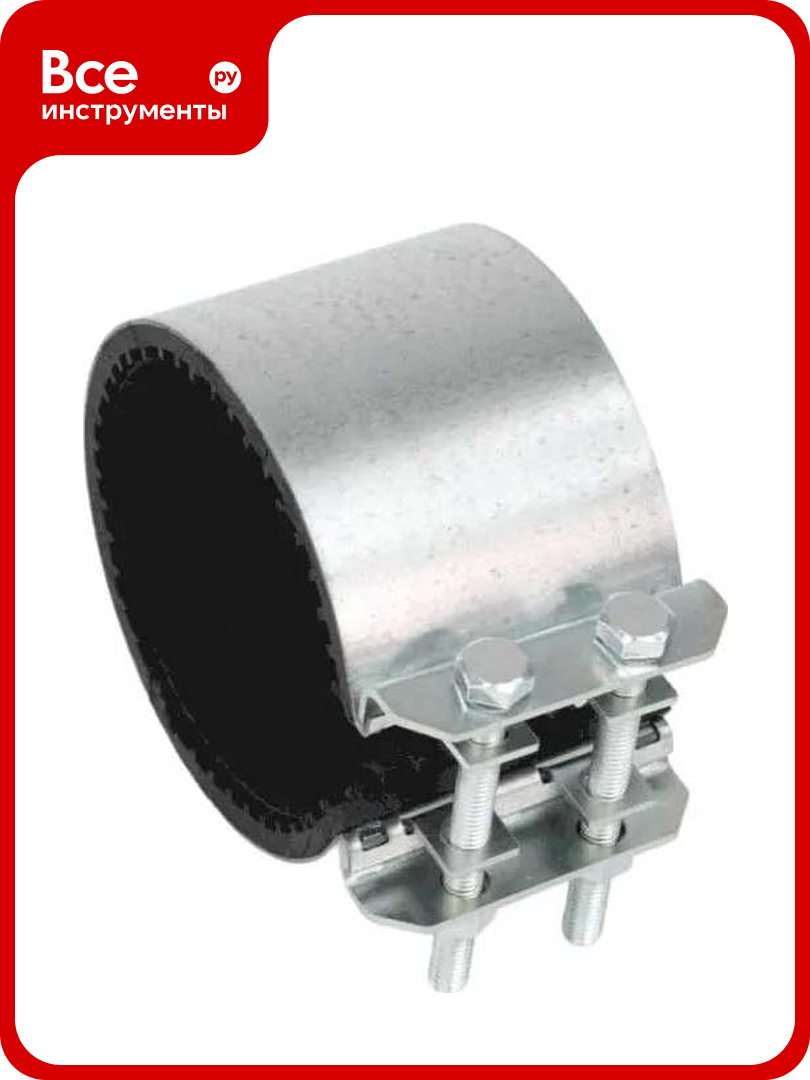 Хомут ремонтный Benarmo сталь оцинкованная Краб Ду25 32-35 мм 1/стор L=70 013-4218