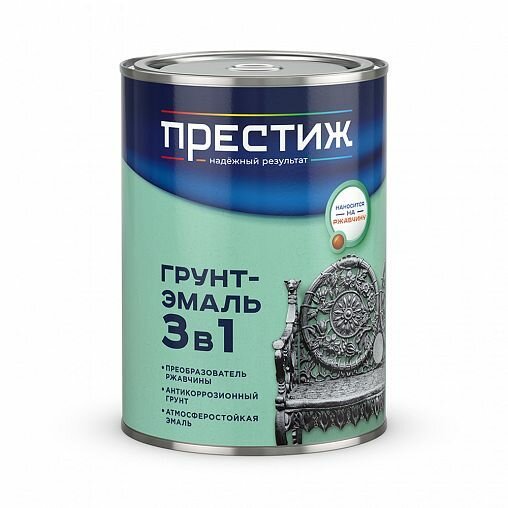 Грунт-эмаль по ржавчине БЕЛАЯ 09 КГ (1/14) 