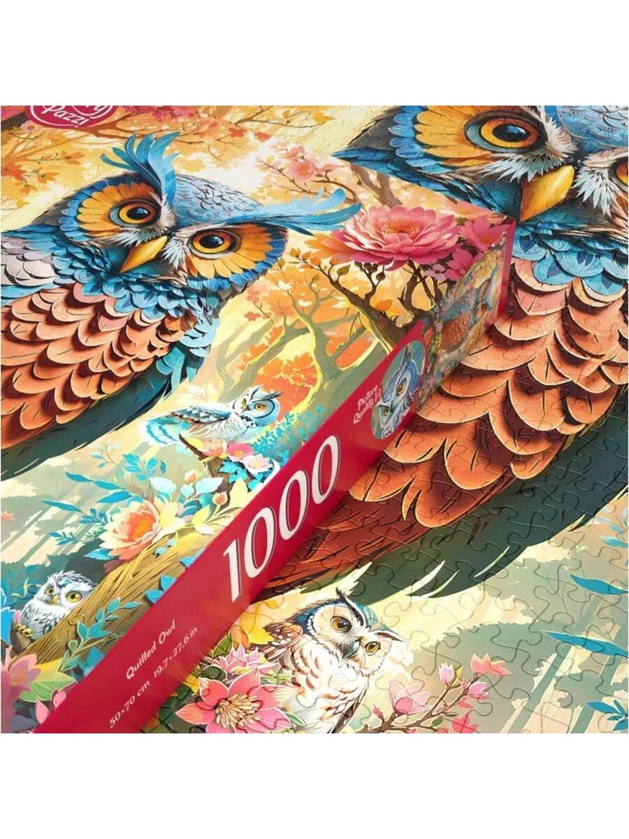 Пазл для взрослых 1000 элементов Разноцветная сова — фото 1