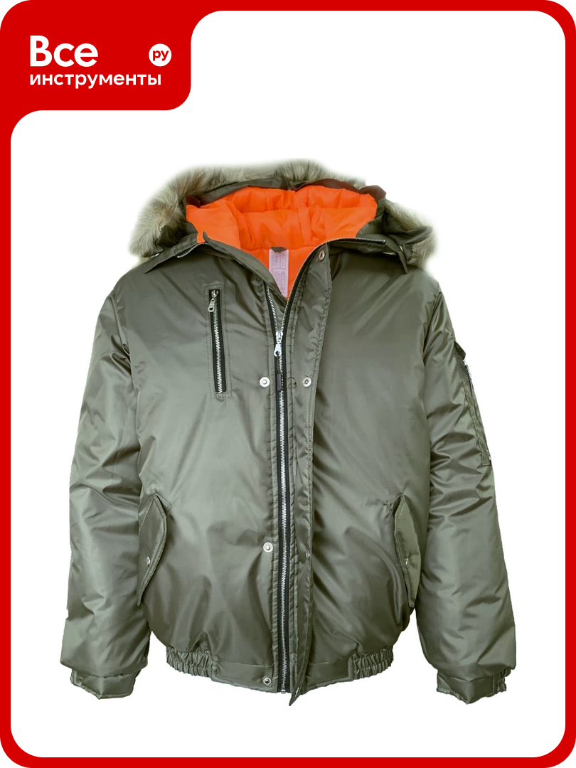 Куртка Спрут Аляска короткая хаки р. (44-46) 88-92/170-176 130238
