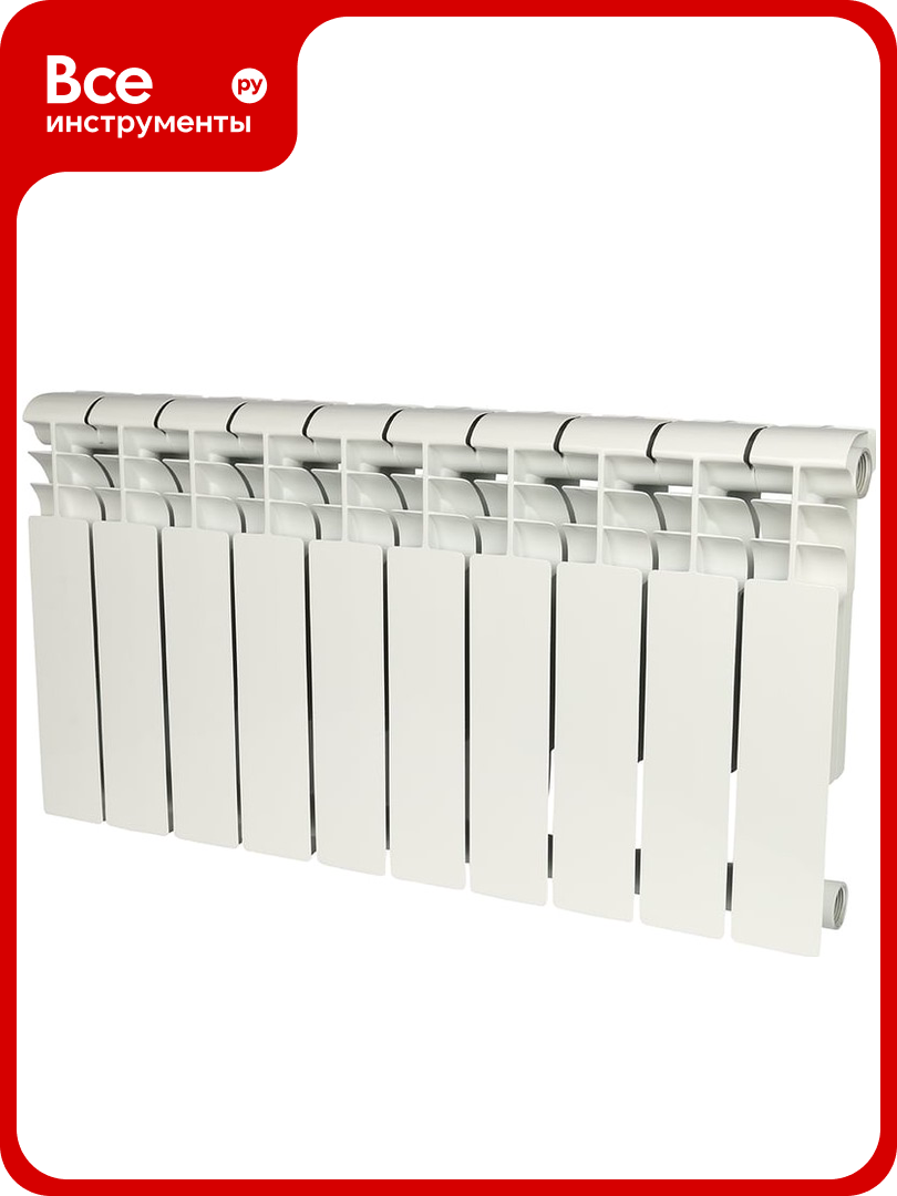 Алюминиевый радиатор ROMMER Profi 350 AL350-80-80-080 10 секций RAL9016 86623