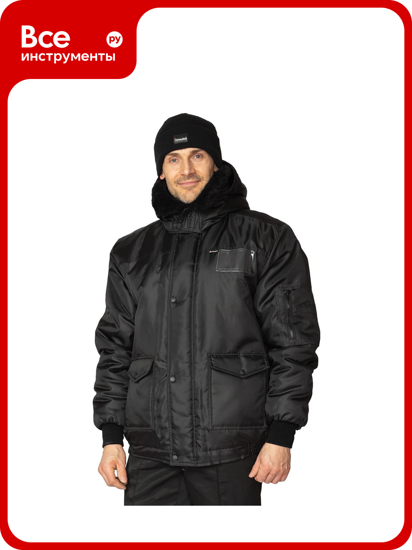 Куртка утепленная Прабо Альфа черный размер 48-50 рост 182-188 19262