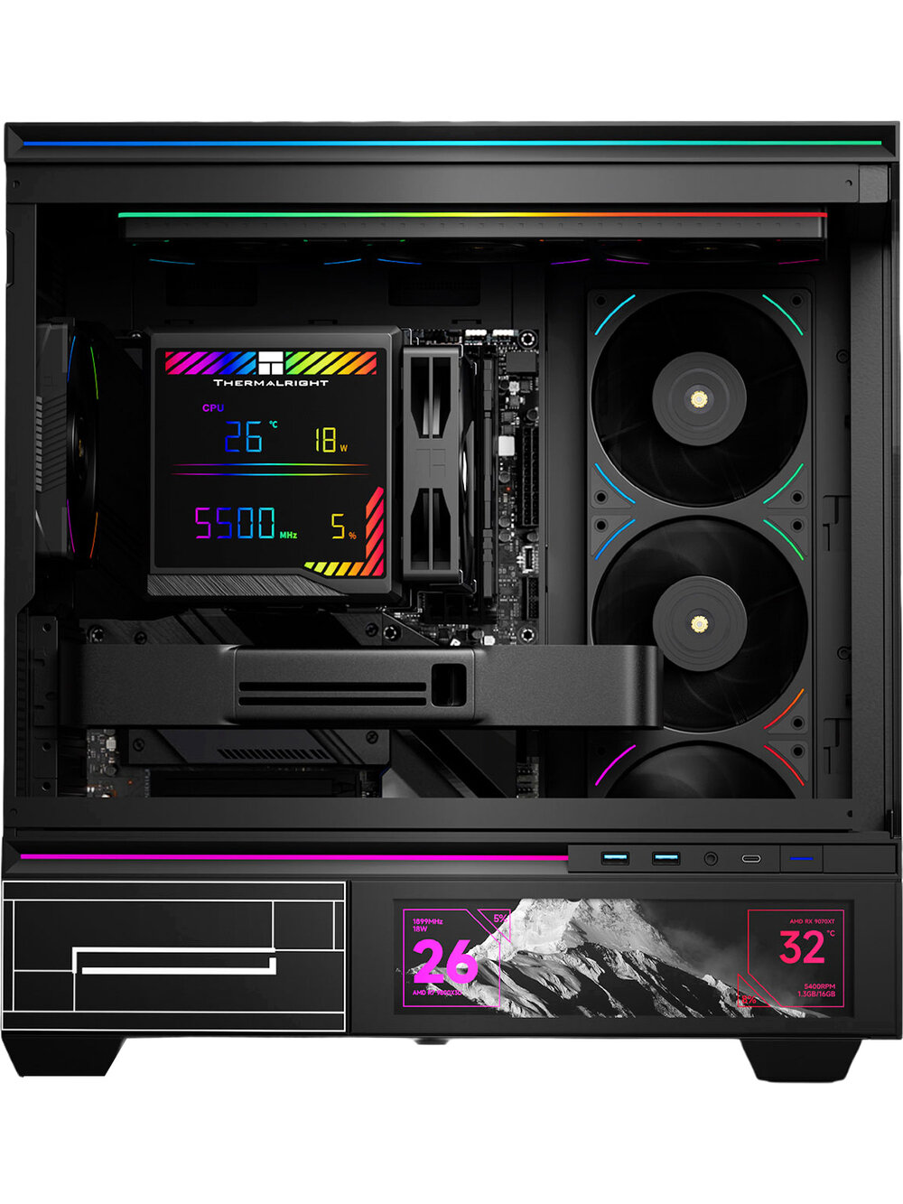 Кулер для процессора THERMALRIGHT Peerless Assassin 140 Digital Black (PA140-DG-BL) — фото 1