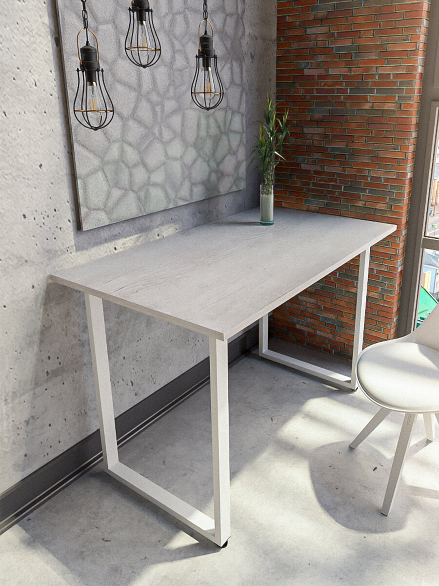 Письменный стол офисный POLLY.TIME Loft, 100x75x57 см, металлический каркас, ЛДСП