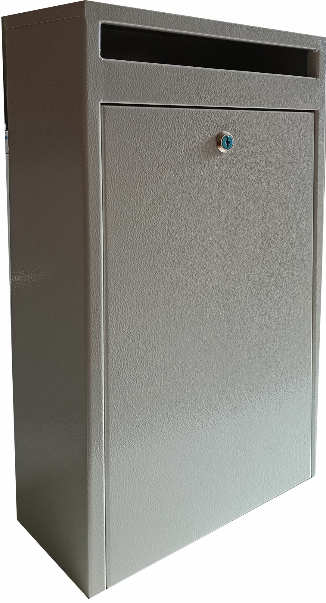 Урна металлическая для спама и макулатуры с замком цвет светло-серый