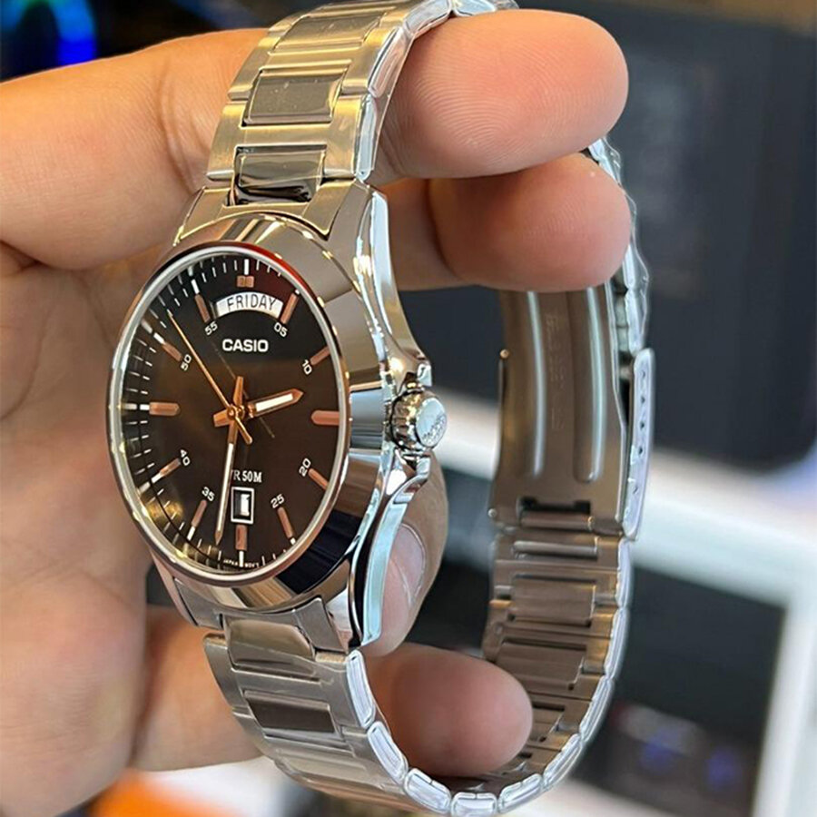 Наручные часы CASIO, серый/черный/оранжевый — фото 1