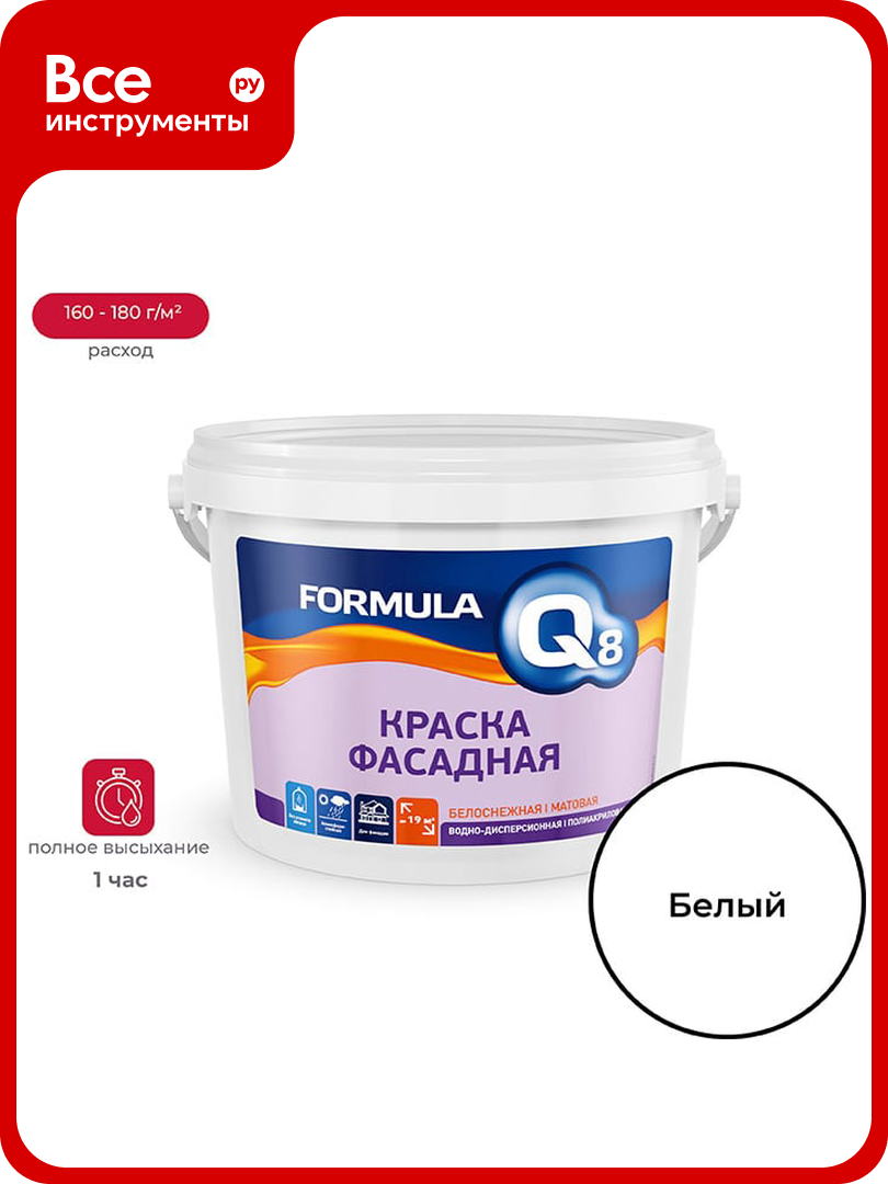 Водно-дисперсионная краска Престиж Formula Q8 фасадная 13 кг 50110