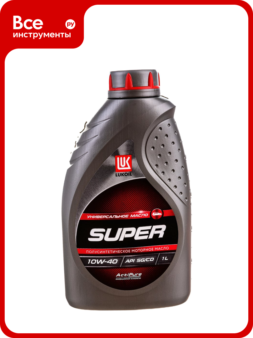Моторное масло Лукойл супер полусинтетическое SAE 10W-40 API SG/CD 1 л 19191