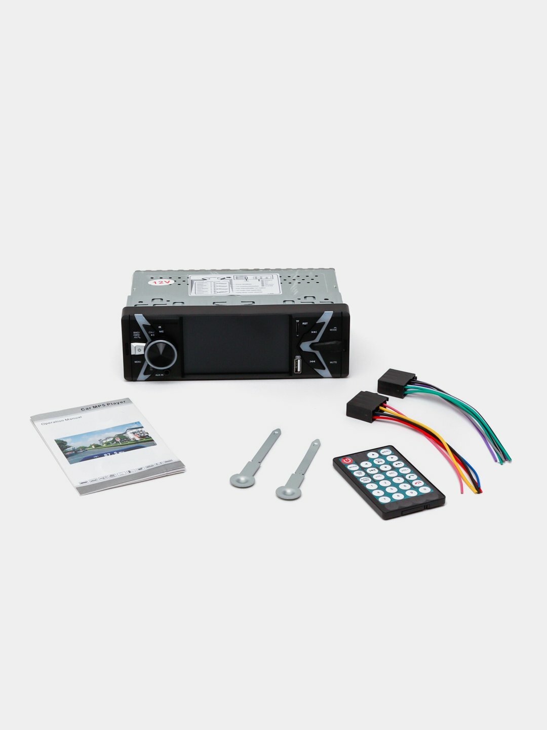 Автомагнитола, 1DIN, с Bluetooth, FM/AM тюнером, с USB, AUX, TF, RGB подсветка — фото 1