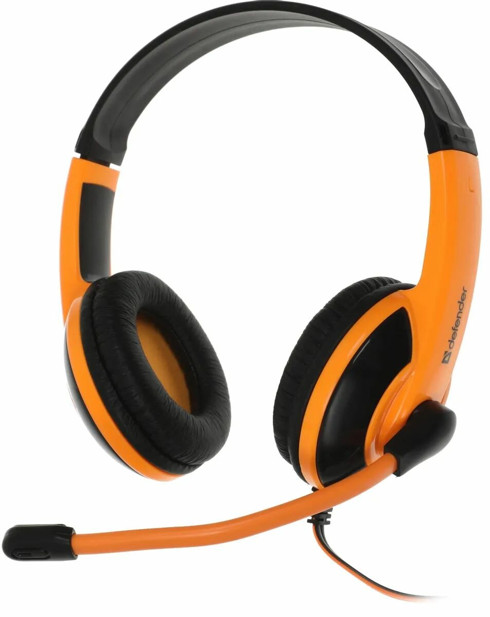 Гарнитура игровая Defender Warhead G-120, для компьютера, накладные, проводные, оранжевый / черный 64099