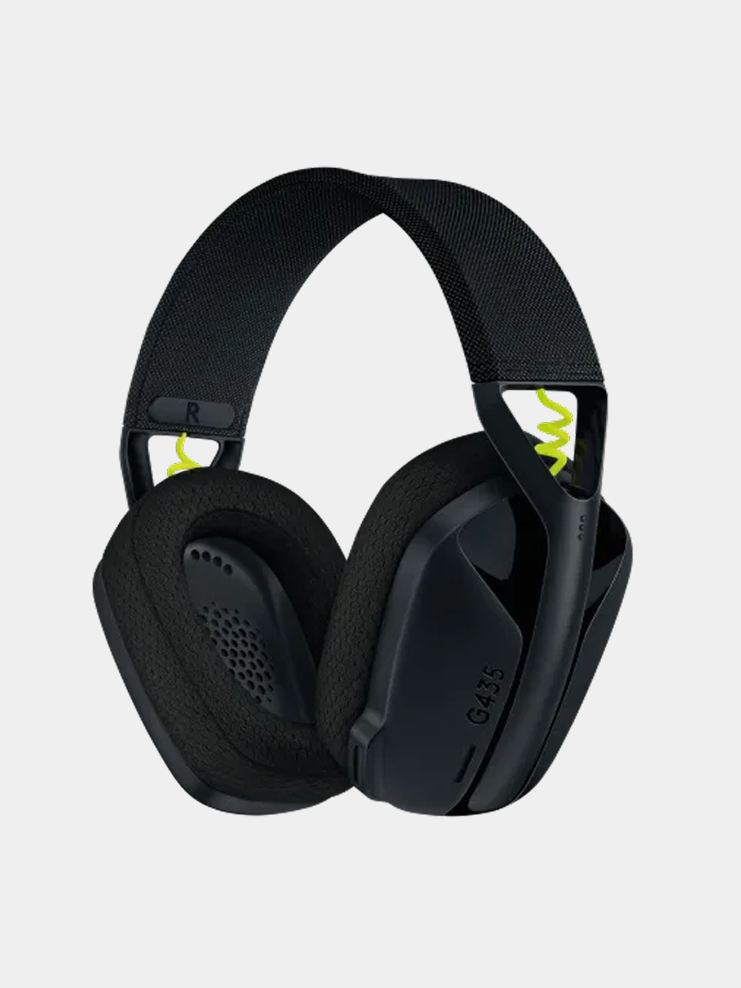 Беспроводная компьютерная гарнитура Logitech G G435, игровые наушники, черный/неоновый желтый, ( 981-001049)