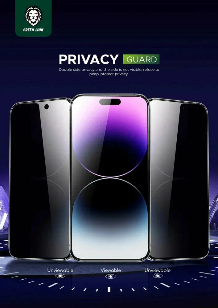 Стекло защитное Green Lion Steve Privacy 9H, для всего экрана, для iPhone, Full Screen Protector 17 Pro Max