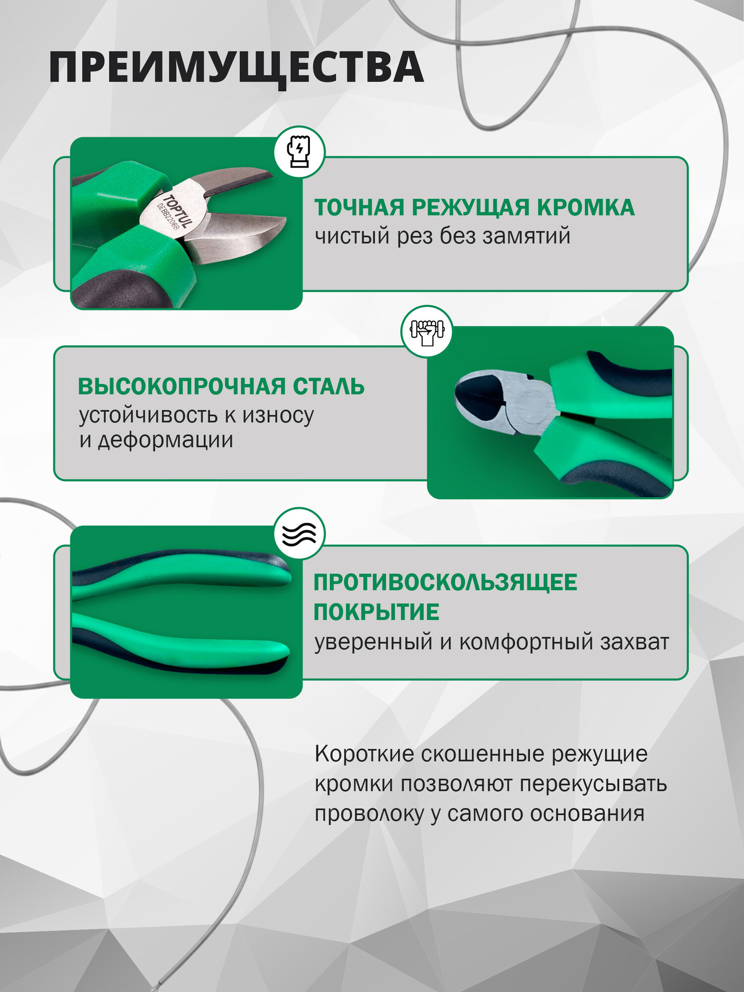 Бокорезы 150 мм TOPTUL (DEBB2206) — фото 1