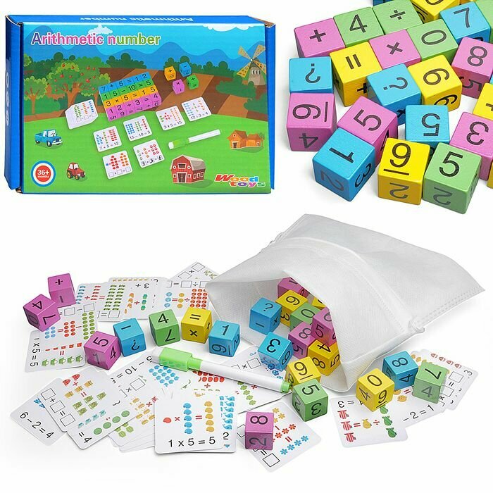 Игра развивающая Oubaoloon Арифметика, деревянная, настольная D2172