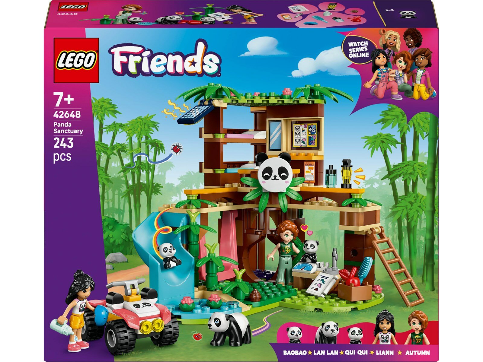 Конструктор LEGO Friends 42648 Уход за животными в заповеднике панд, 243 дет.