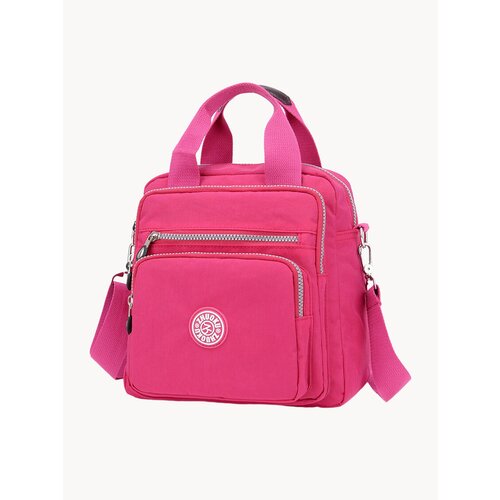 Рюкзак Zhuo Cool, диагональ, на одно плечо, женский, полиэстер, розово-красный