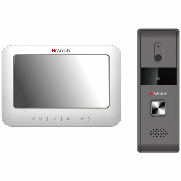 Комплект видеодомофона HiWatch монитор вызывная панель проводное подключение