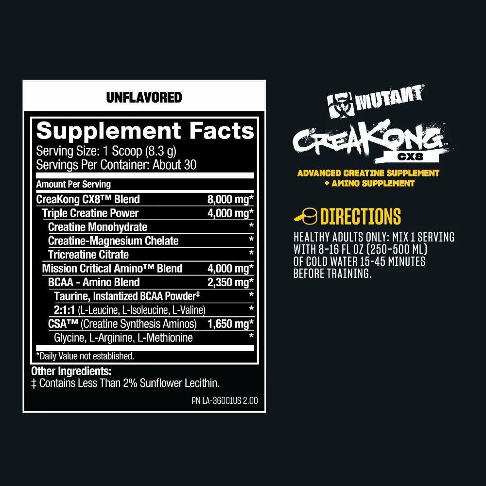 Креатиновый комплекс MUTANT Creakong CX8, Без вкуса / 30 порций — фото 1