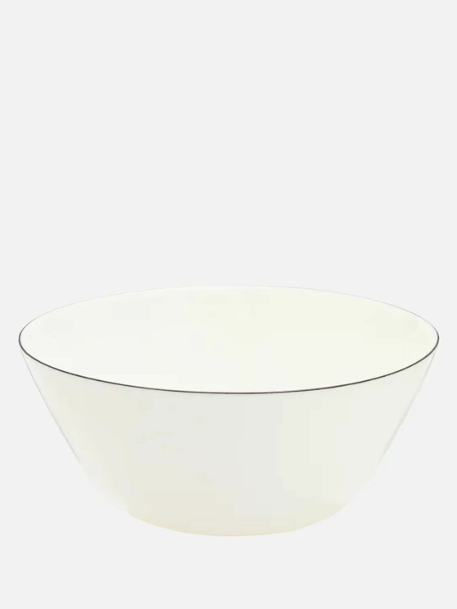 Набор глубоких белых тарелок с черной окантовкой (6 шт, 18 см)