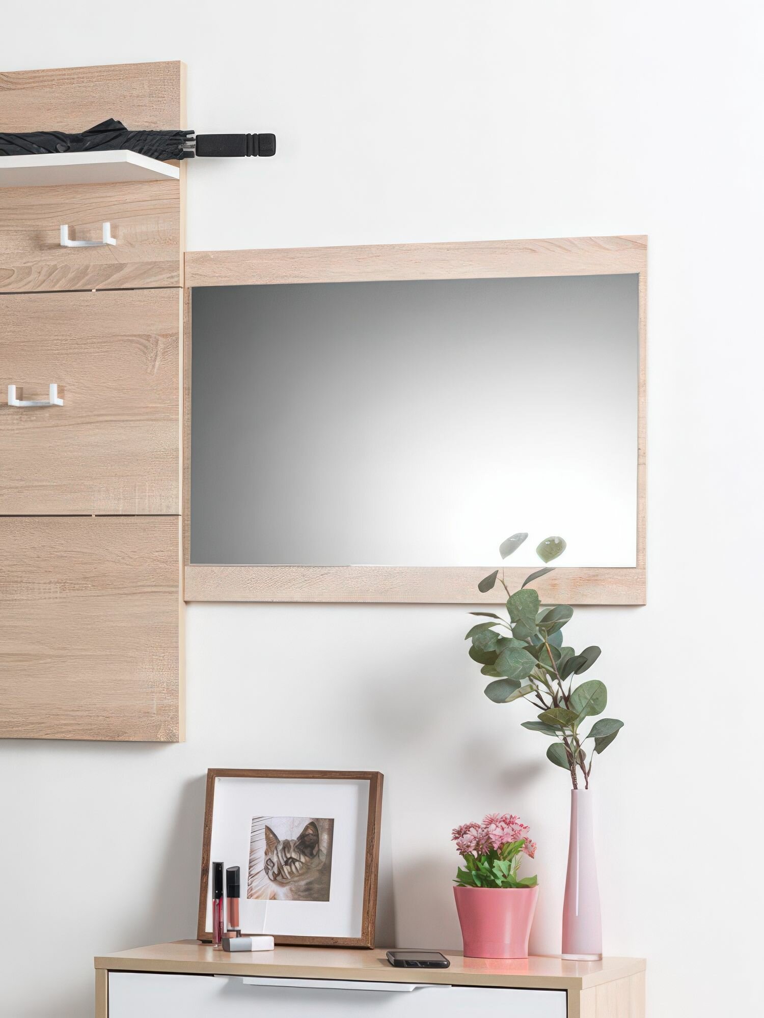 ARNIKA Зеркало настенное Куба 65х50 см Дуб серый