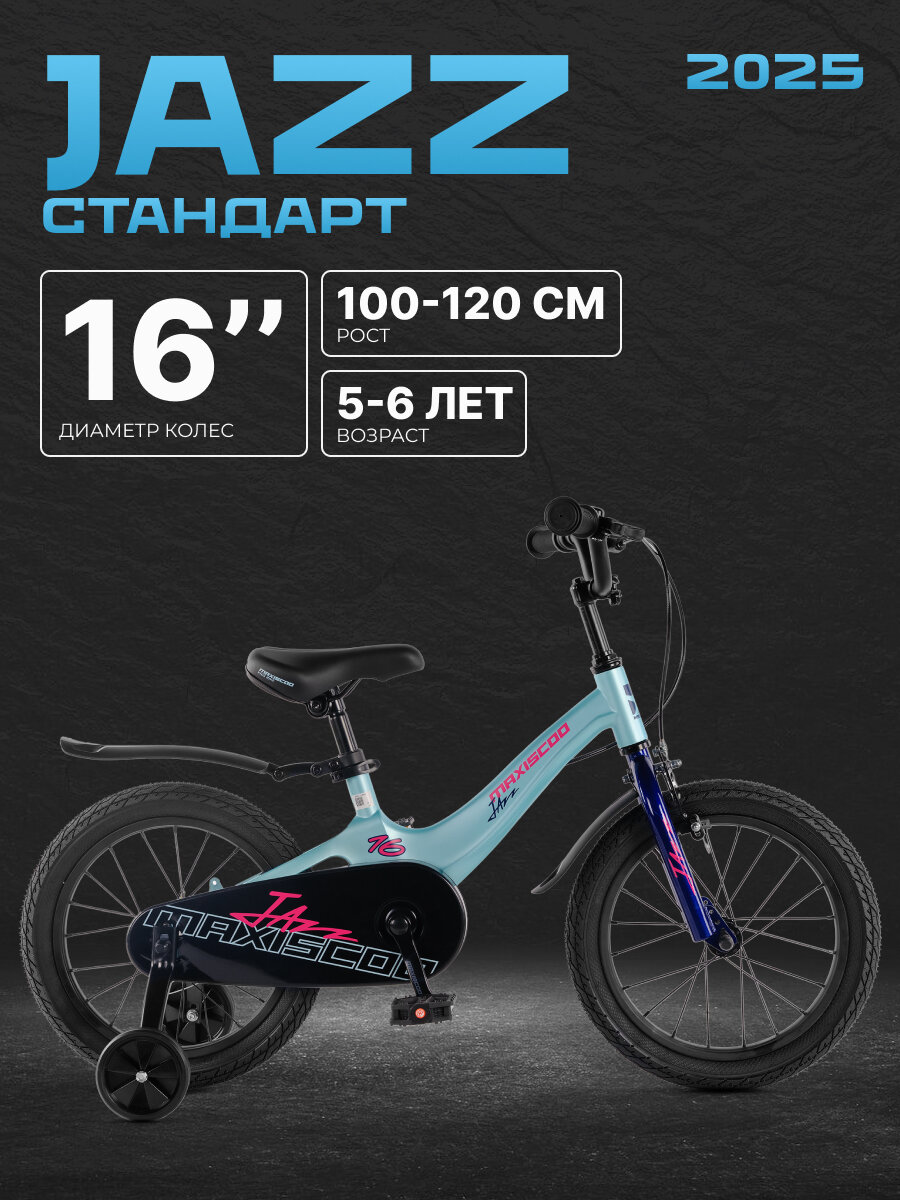 Велосипед двухколесный детский Maxiscoo JAZZ Стандарт 16" (2025) MSC-J1644