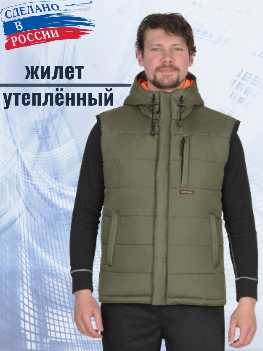 Жилет спортивный СИРИУС Базовая коллекция, размер 56-58(112-116), хаки