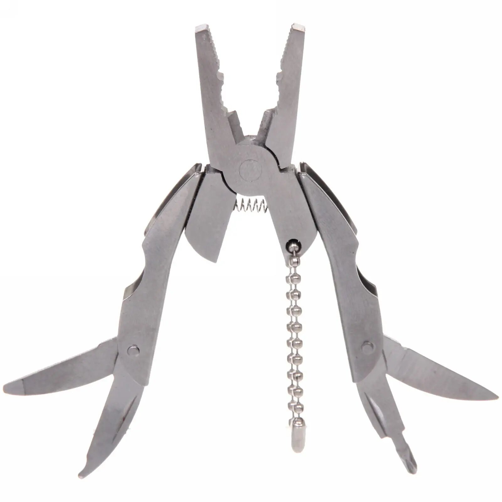 Мультитул складной 5 в 1 сталь 5 см чехол для туризма и походов