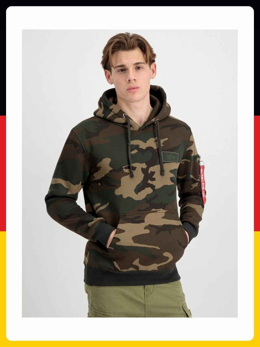 Худи спортивное ALPHA INDUSTRIES, размер S, , зеленый